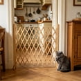 thumbnail image 1 of Dreisshy Dog Gate Indoor - Adjustable Dog Door, 14" Tall Small Pet Gate, Pressure Mounted for Doorways, Yellow, 1 of 6