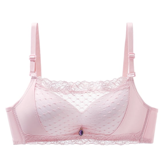 Dreluolixuan 36c Bras for Women Lace Seamless Wireless Bras Full Coverage Push Up Spaghetti Strap Bralettes Breathable Comfortable Underwear