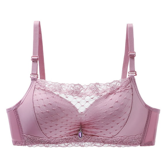 Dreluolixuan 36c Bras for Women Lace Seamless Wireless Bras Full Coverage Push Up Spaghetti Strap Bralettes Breathable Comfortable Underwear