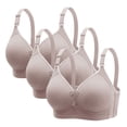 thumbnail image 1 of Dreluolixuan 38ddd Bras for Women 3PC Plus Size Lace Wireless Bras Full Coverage Push Up Spaghetti Strap Bralettes Breathable Comfortable Underwear, 1 of 4