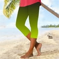thumbnail image 1 of Dreluolixuan Capri Leggings Plus Size Women High Waist Pants Butt Lifting Stretch Slimming Trousers Scrunch Pants Workout Gym Running Yoga Pants Gradient Tie Dye Pants Yellow 2XL, 1 of 6