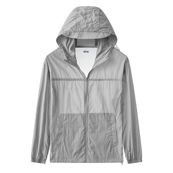 Dreluolixuan Casual Shirts for Men Sun Protection UV SPF Long Sleeve Performance Quickly Dry Fishing Shirt Zipper Lightweight Tops Hiking Running Work Tops