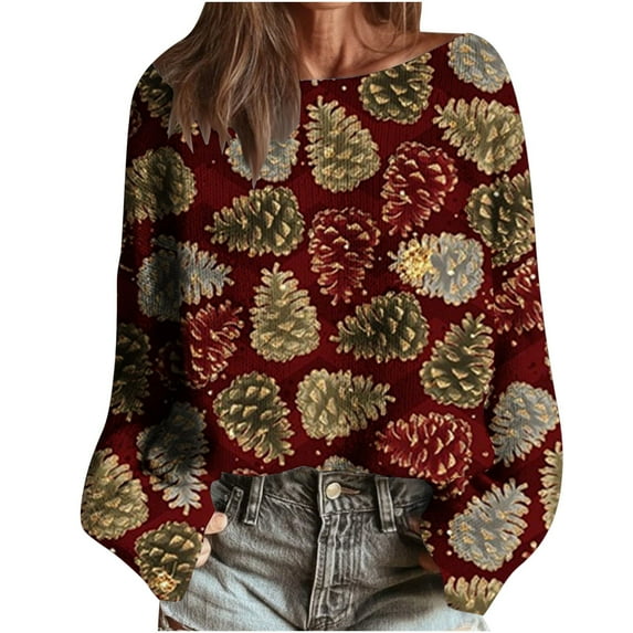 Dreluolixuan Christmas Sweater Vest Crew Neck Warm Pullover Knit Stretch Coat Office Cozy Versatile Tops