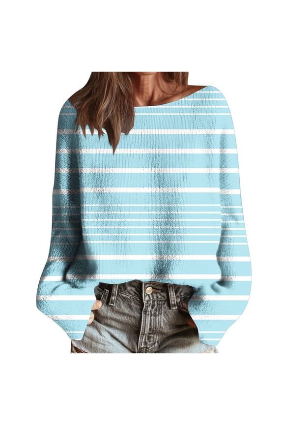 Couple Christmas Sweaters Crew Neck Warm Pullover Knit Stretch Coat Office Fall Versatile Tops