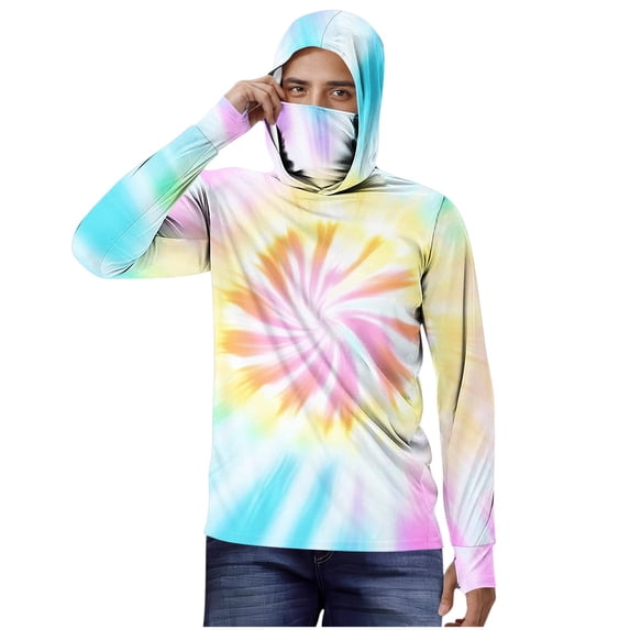 Dreluolixuan Fishing Shirts for Men Upf 50 Sun Protection UV SPF Long Sleeve Performance Quickly Dry Tee Graphic Lightweight Tops Hiking Running Work Tops