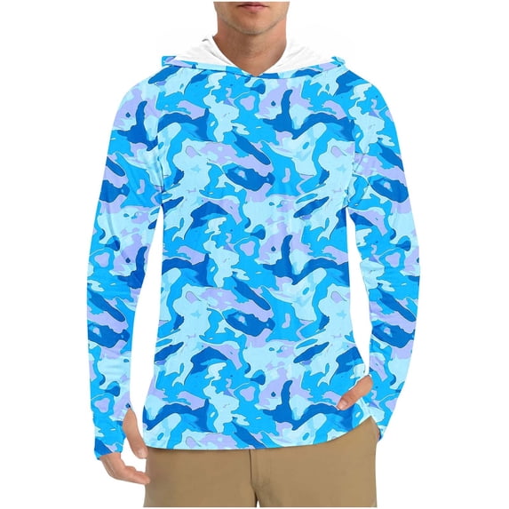 Dreluolixuan Fishing Shirts Sun Protection UV SPF Long Sleeve Performance Quickly Dry Tee Graphic Lightweight Tops Hiking Running Work Tops