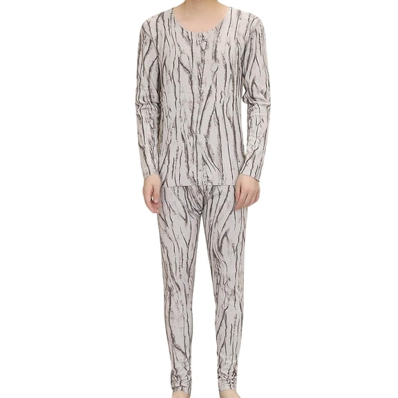 Dreluolixuan For Men Underwear Fleece Lined BottomTight Hunting Gear Base Layer Dralon Winter Cold Weather Riding Top and Bottom Sets