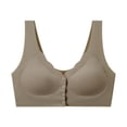 thumbnail image 1 of Dreluolixuan Front Closure Bras Seamless Wireless Bras Full Coverage Push Up Wide Straps Bralettes Breathable Everyday Underwear, 1 of 5