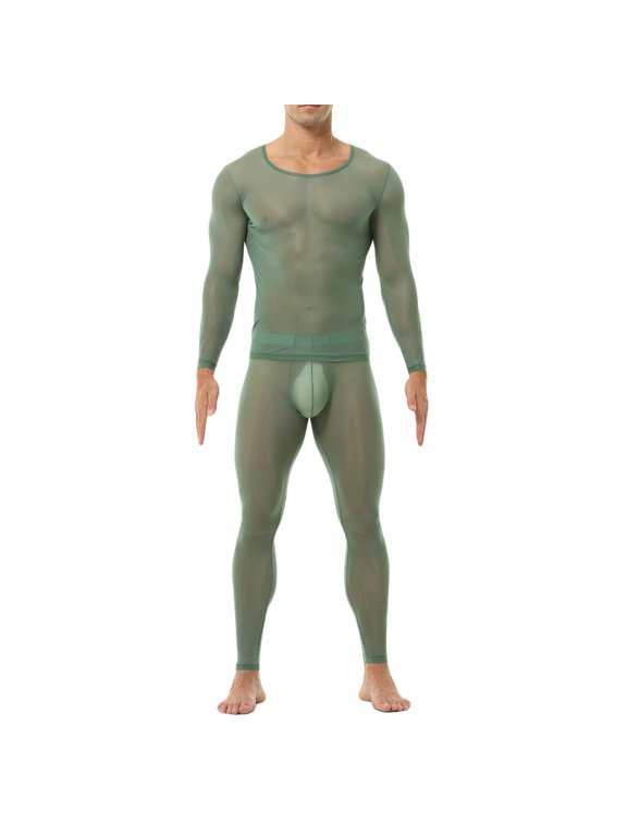 Lace Underwear for Men Soft Bottom Quick drying Hunting Gear Base Layer Winter Cold Weather Riding Top and Bottom Sets