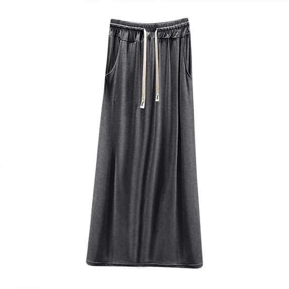 Dreluolixuan Long Nightgowns for Women Lounge Lightweight Loose Nightgown Pocketed Sleep Dress Solid Comfortable Sleepwear