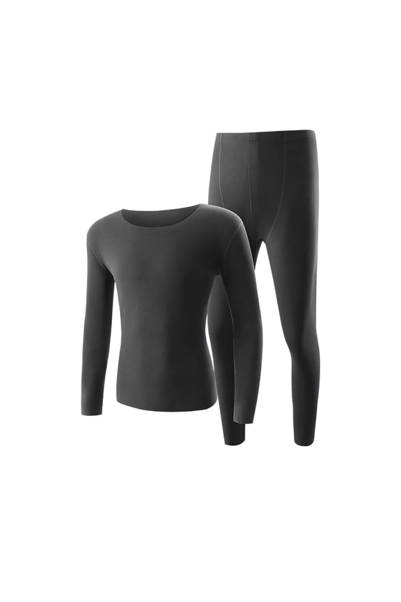 Men Thermal Underwear Set Seamless Soft Leggings Crew Neck Hunting Gear Base Layer Cold Weather Camping Top and Bottom Sets