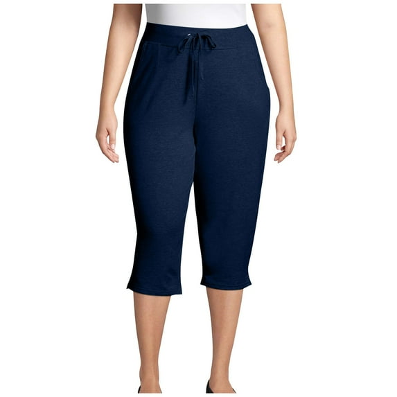 Dreluolixuan Petite Women's Capri Pants with Pockets Flare Leg Pants Slimming Fitted Oversized Trousers High Waist Scrunch Pants Solid Color Pants Pants Blue 4XL