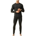 thumbnail image 1 of Dreluolixuan Plus Size Underwear Soft Long Johns Crew Neck Hunting Gear Base Layer Wool Cold Weather Camping Top and Bottom Sets, 1 of 4