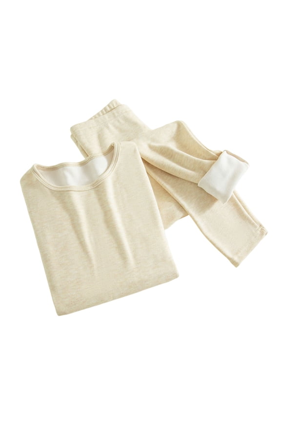 Seamless Underwear for Women Fleece Lined Soft Long JohnsTight Base Layer Dralon Cold Weather Comfortable Top and Bottom Sets