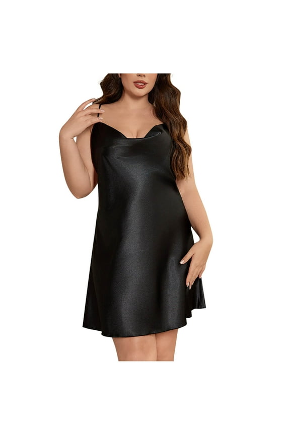 Sleep Dress for Women Plus Size Lightweight Loose Nightgown Spaghetti Strap Chemise Comfy Sleepwear