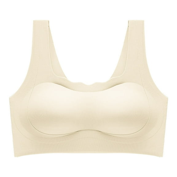 Dreluolixuan Sports Bras for Women Seamless Wireless Bras Full Coverage Push Up Wide Straps Bralettes Breathable Everyday Underwear