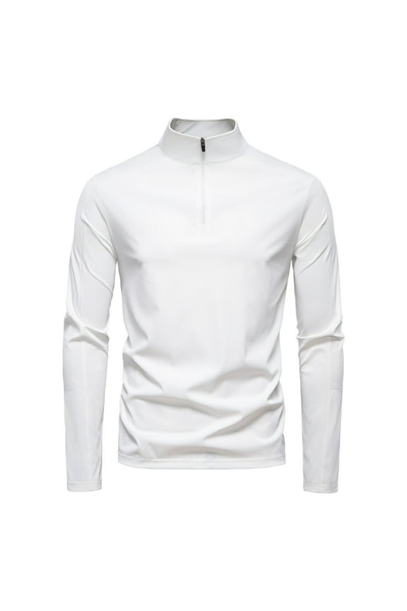 Sun Shirts for Men Sun Protection UV SPF Long Sleeve Performance Quickly Dry Fishing Shirt Zipper Lightweight Tops Hiking Running Casual Tops