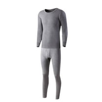 Dreluolixuan Thermal Underwear for Men Soft BottomTight Hunting Gear Base Layer Cotton Cold Weather Lightweight Camping Top and Bottom Sets