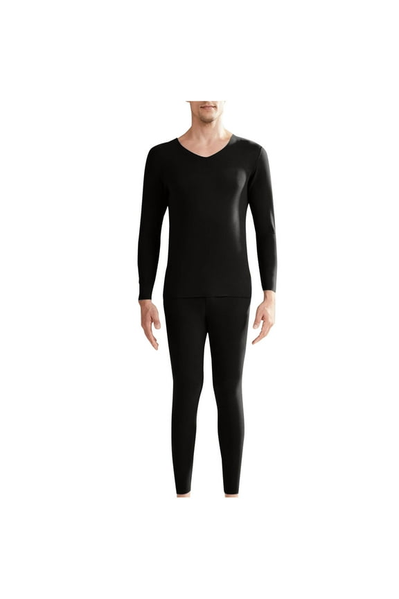 Training Underwear for Mens Fleece Lined Seamless Soft BottomTight Hunting Gear Base Layer Brushed Cold Weather Camping Top and Bottom Sets