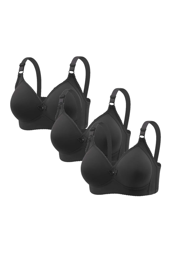 Womens Sports Bras 3PC Plus Size Seamless Wireless Bras Full Coverage Push Up Spaghetti Strap Bralettes Breathable Comfortable Underwear