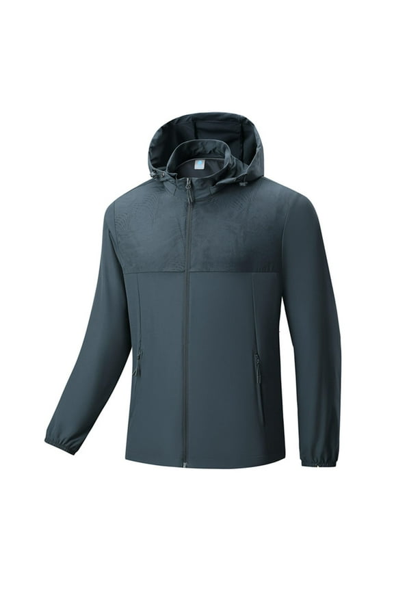 Workout Shirts for Men Sun Protection UV SPF Long Sleeve Performance Quickly Dry Fishing Shirt Zipper Lightweight Tops Hiking Running Casual Tops