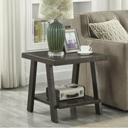 DremFaryoyo Athens Contemporary Replicated Wood  End Table in Black Finish