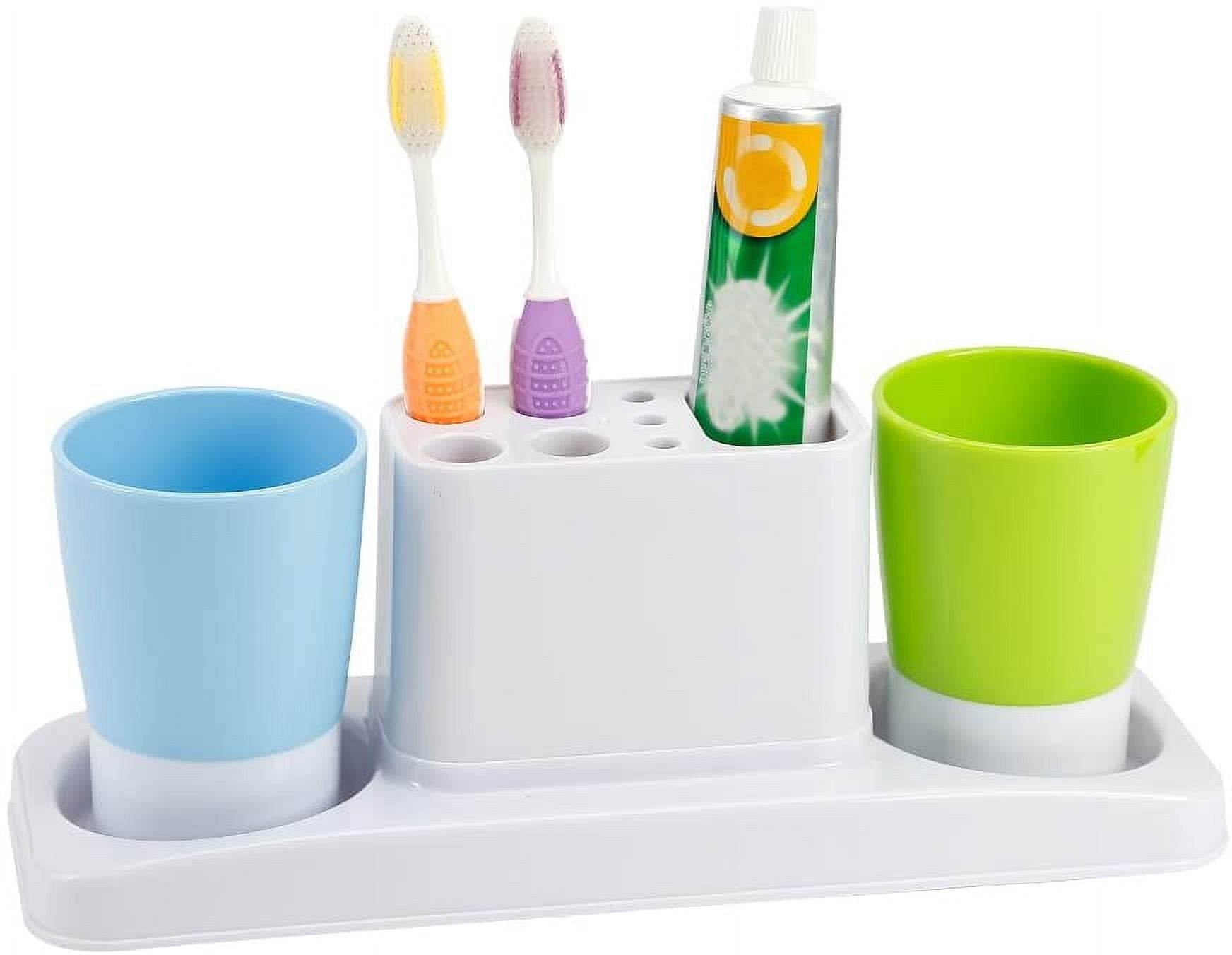 DremFaryoyo Bathroom Toothbrush Toothpaste Stand Organizer Plastic ...