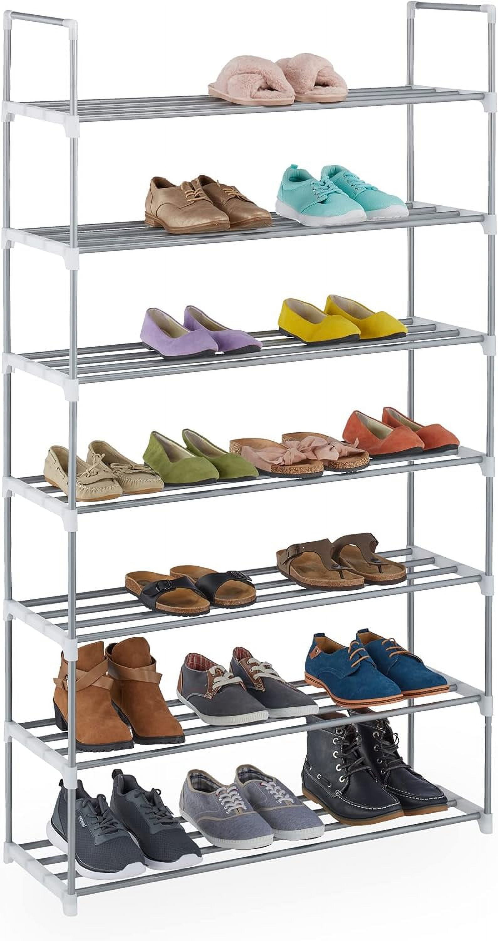 Shoe Level Rack DremFaryoyo Shoe Rack 7 Levels 28 Pairs H x W x D 160.5 x 90 x 31 cm ...