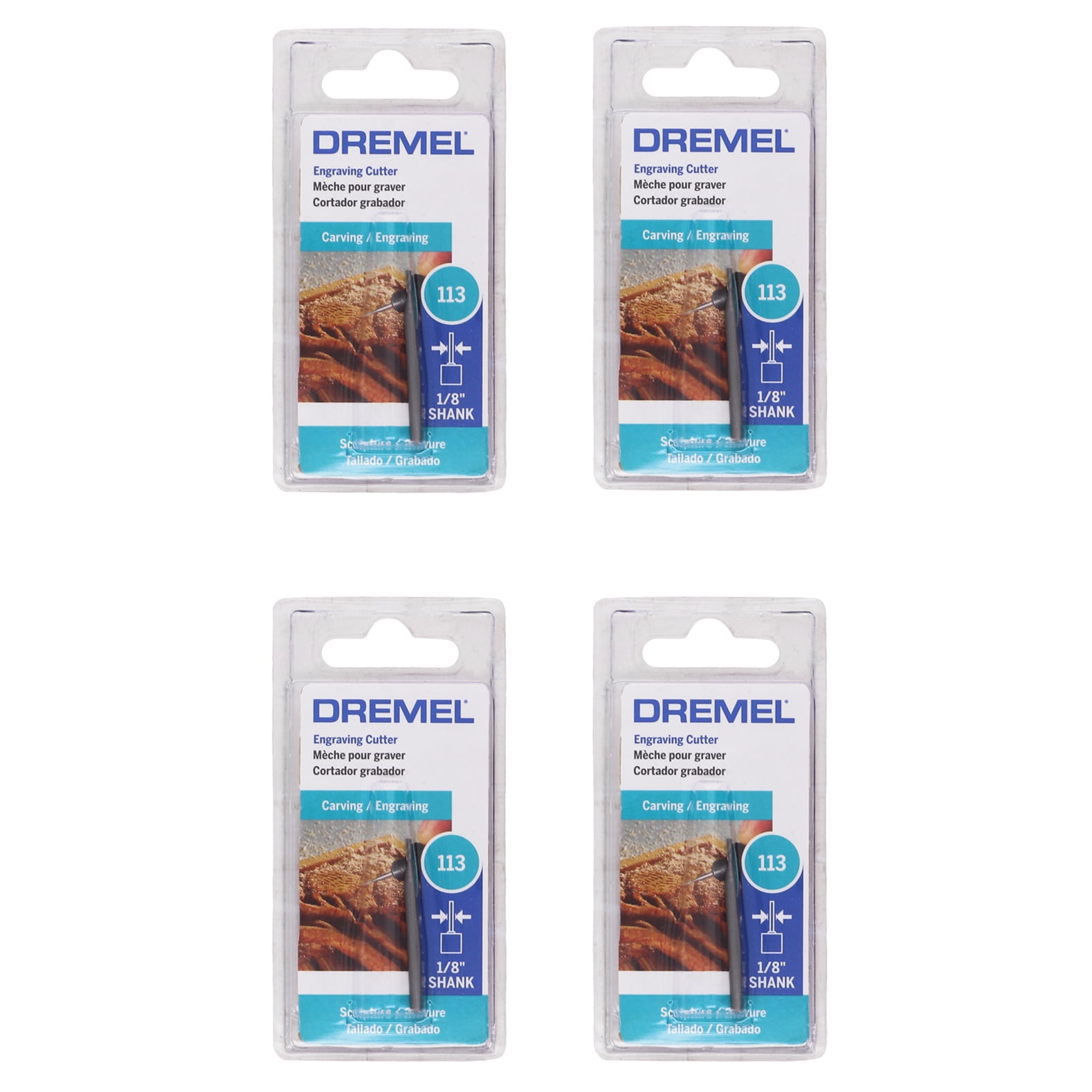 Dremel 113 Engraving Cutting Bit for Rotary Tools 3000, 4000 (4-Pack)