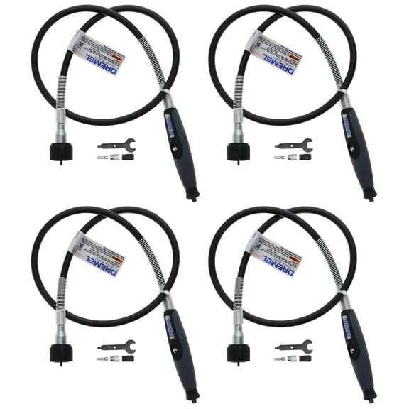Dremel 225-02 26150225AJ Flex Shaft Rotary Tool Attachment for Dremels (4-Pack)