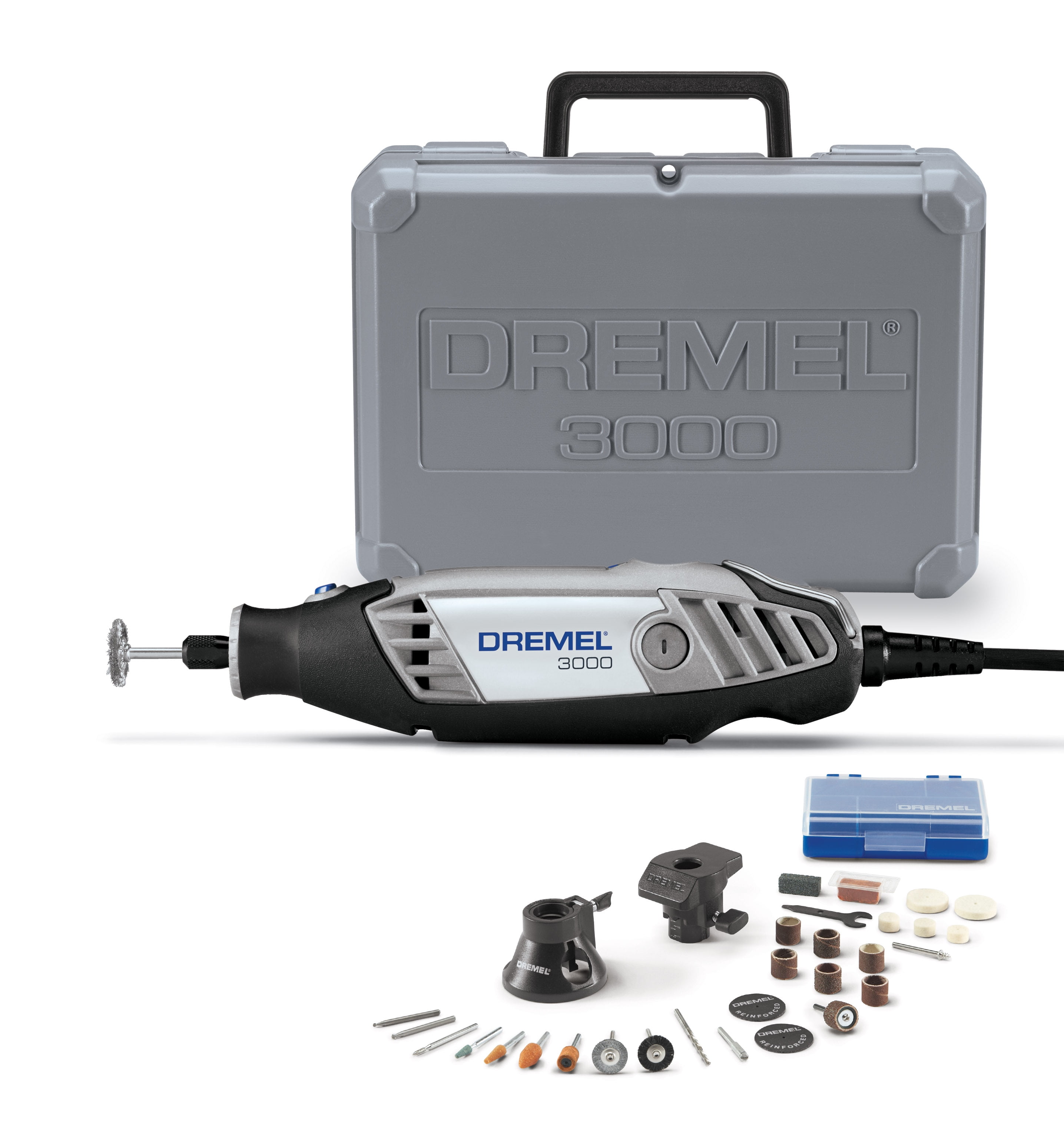 Dremel 3000-2/28 Variable Speed Rotary Tool Kit, 2 Attachments & 28  Accessories, Perfect for Routing, Metal Cutting, Wood Carving, and Polishing