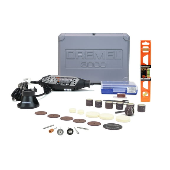 Dremel 3000-DR-RC Rotary Tool Kit (RECON) & Johnson Level 1402-0900