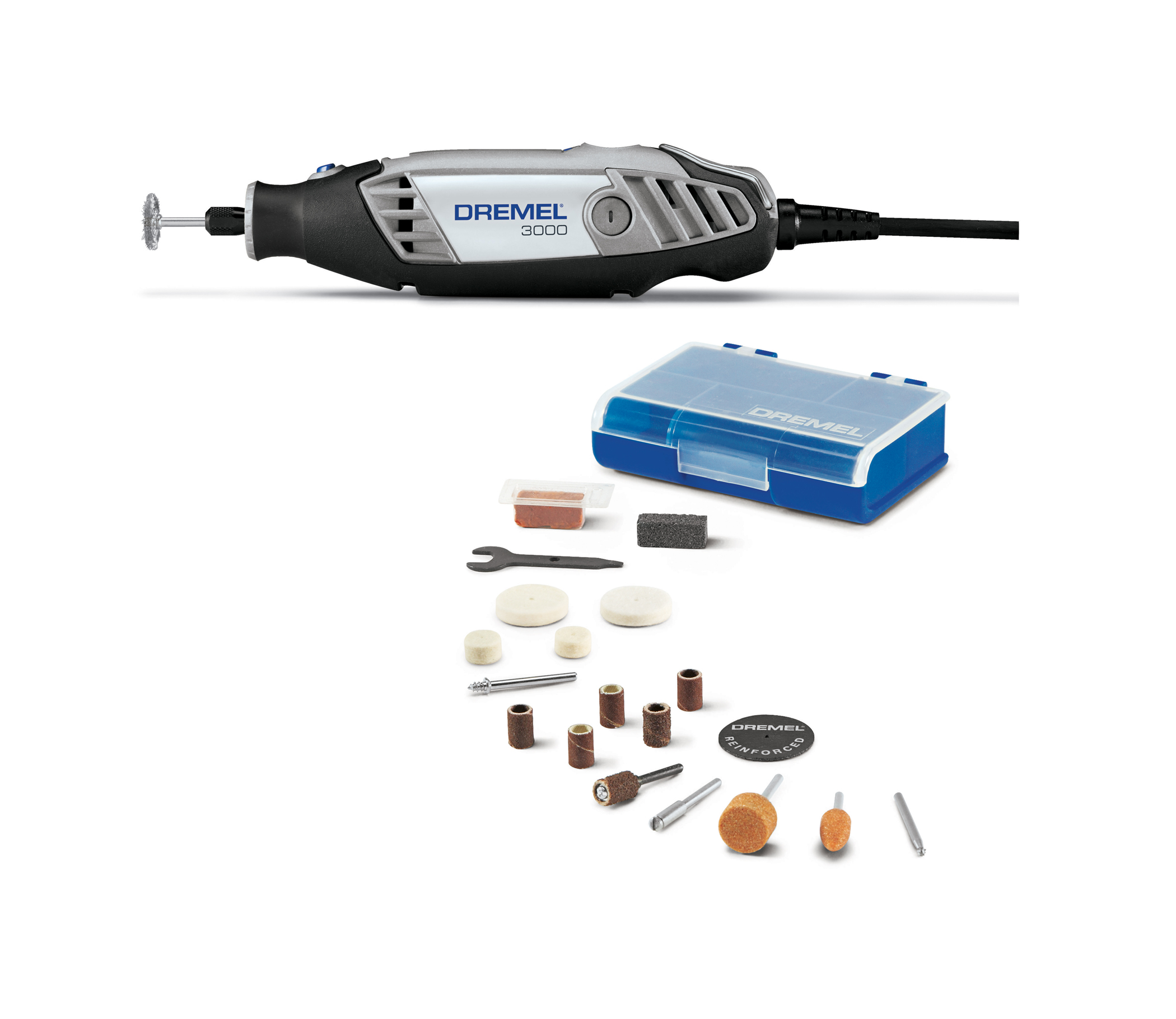 Dremel 3000-N/18 Variable Speed Rotary Tool with EZ Twist™ Nose Cap, 18 Accessories - image 1 of 27