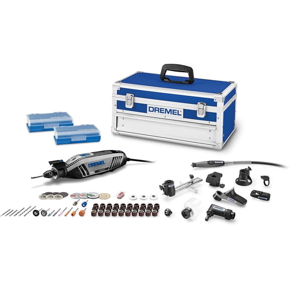Dremel 4300-5/40 High Performance Rotary Tool Kit with LED Light- 5 Attachments & 40 Accessories - Ideal for Grinding, Cutting, Wood Carving, Sanding, and Engraving