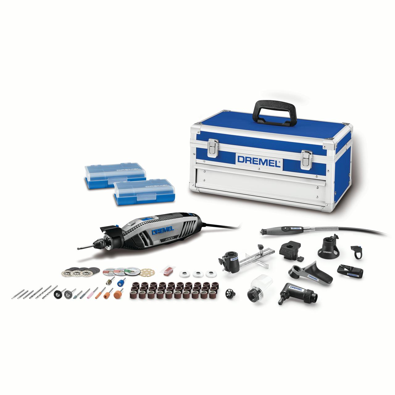 Dremel 4300-9/64 Corded Variable Speed Rotary Tool Kit with Flex Shaft and Hard Storage Case, High Power & Performance, Variable Speed - Engraver, Etcher, Sander, and Polisher - image 1 of 11