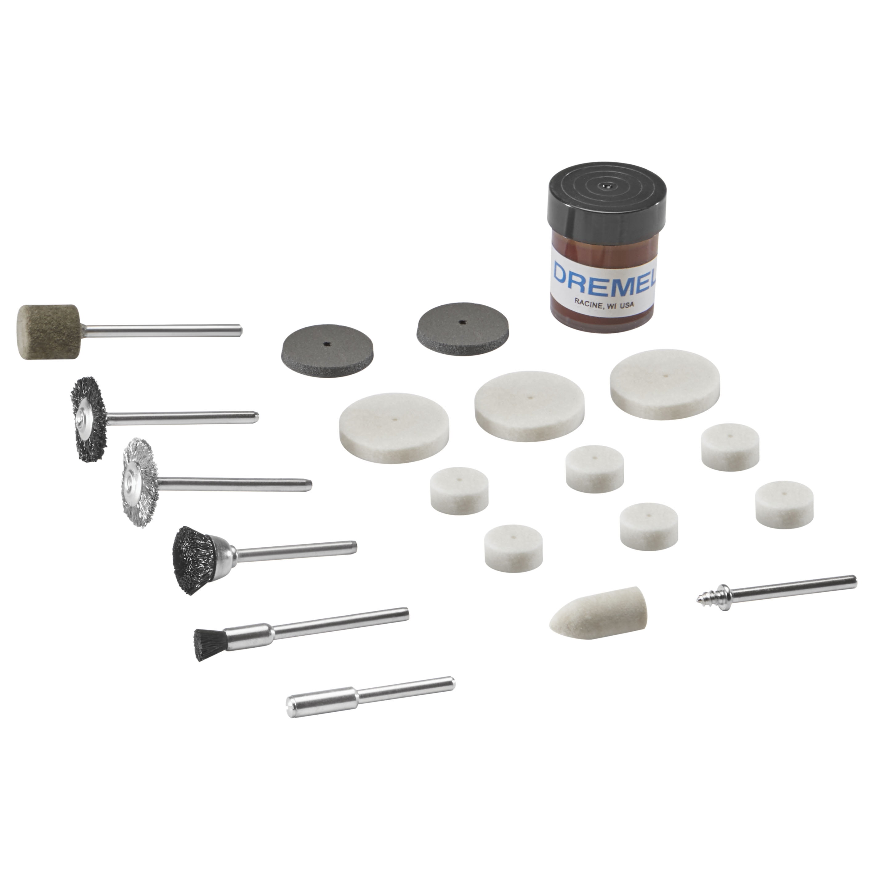 Buy Dremel 26150684JA Cleaning//polishing kit 20pcs. 1 Set