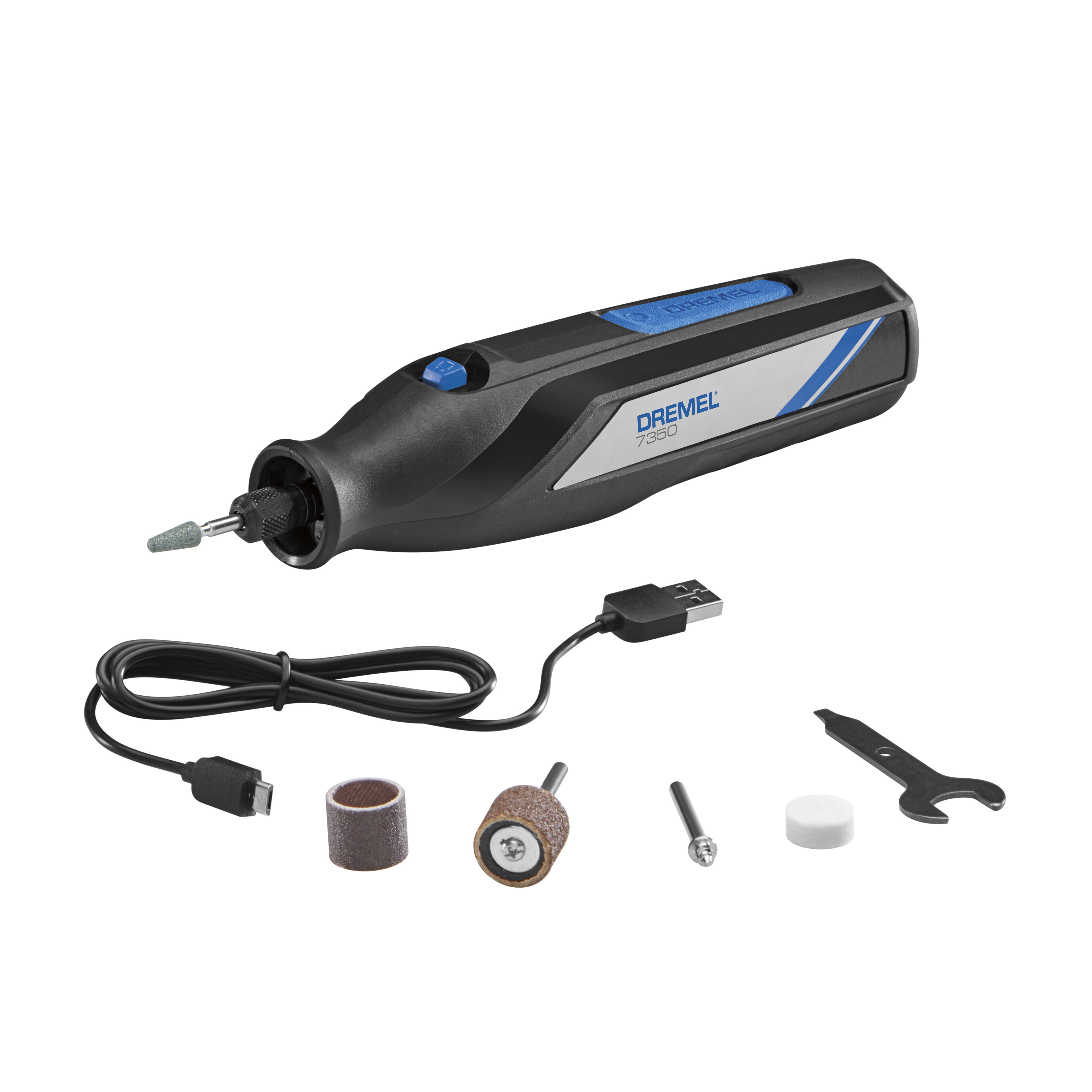 Dremel 7350-5W Cordless Rotary Tool Kit, Includes 4V Li-ion Battery and 7 Rotary Tool Accessories - Ideal for Light DIY Projects and Precision Work