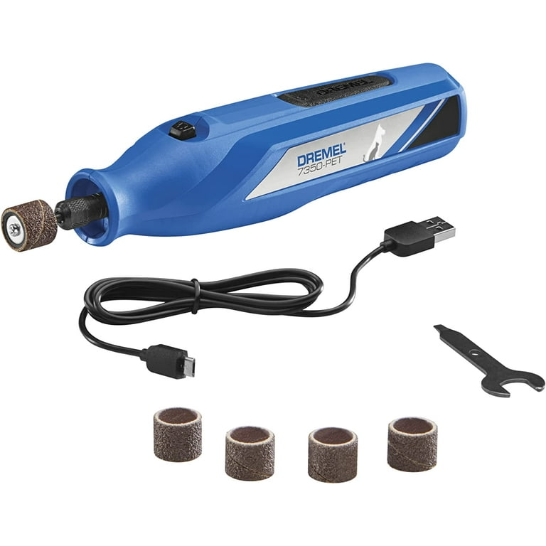 Dremel 7350-Pet 4V Pet & Dog Nail Grinder, Easy-to-Use & Safe Nail Trimmer,  Professional Pet Grooming Kit - Works on Large, Medium, Small Dogs & Cats 