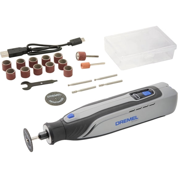 Dremel 8150 8V Cordless Rotary Tool Kit with Brushless Motor and LED Nose Cap - Variable Speed 5,000-30,000 RPM, USB-C Rechargeable and 20 Accessories