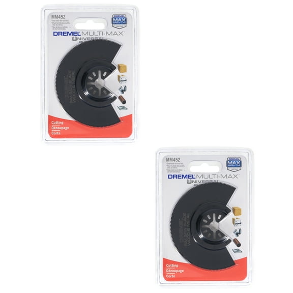 Dremel ACC MM452 2615M452AC Multi-Max Bi-Metal Half Moon Oscillating Saw Blade (2-Pack)