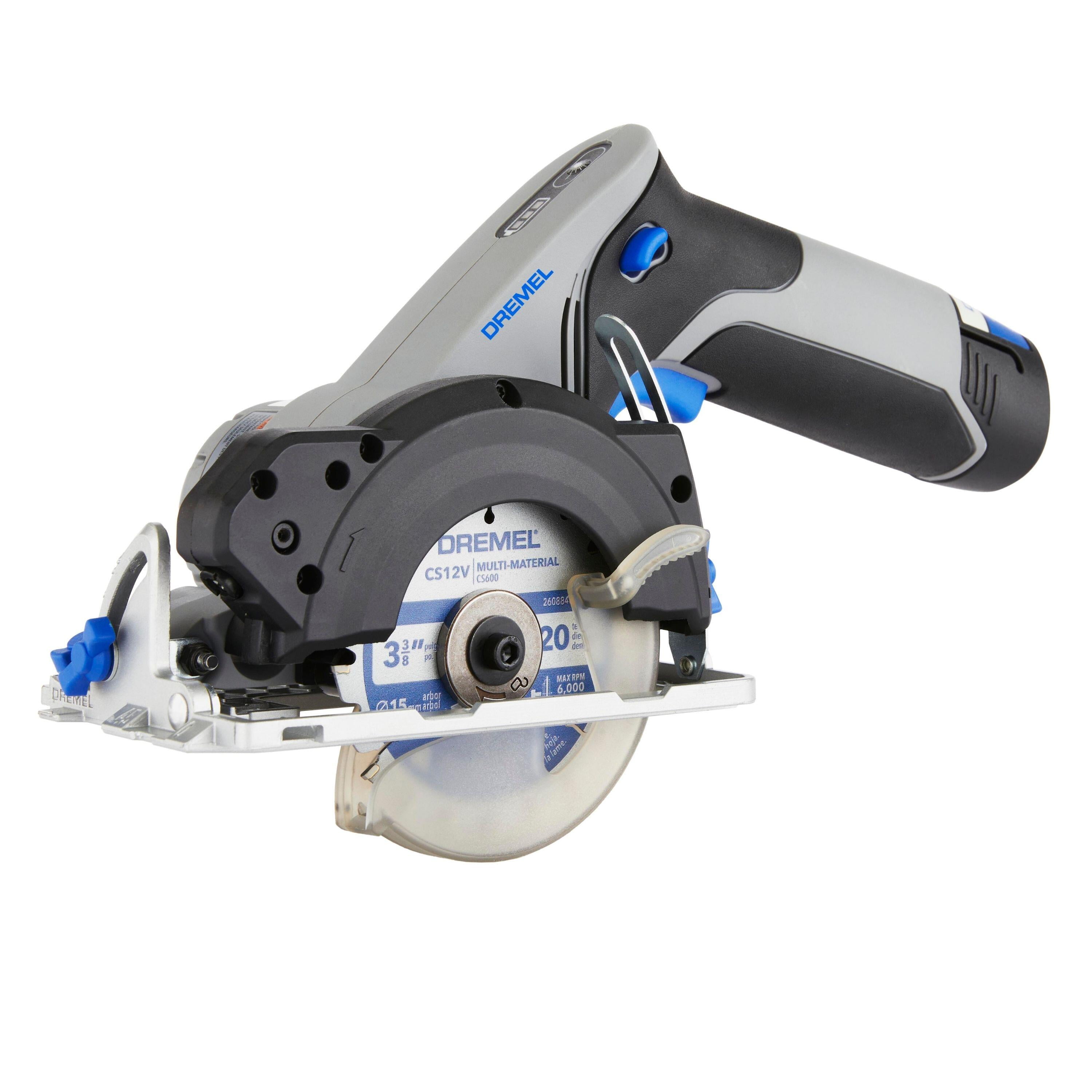 Dremel Blueprint 12V 3-3/8" Mini Circular Saw with Integrated Laser Guide, 2Ah Lithium-Ion Battery and Fast Charger (CS12V-S1)