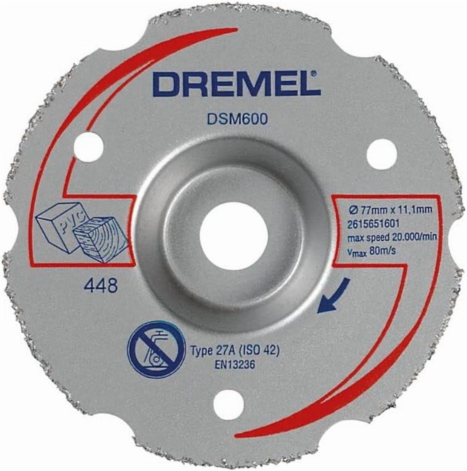 Dremel DSM600 Cutting Wheel for DSM20 Compact Saw, Circular Saw Blade with 20 mm Cutting Depth for Straight, Plunge and Flush Cuts