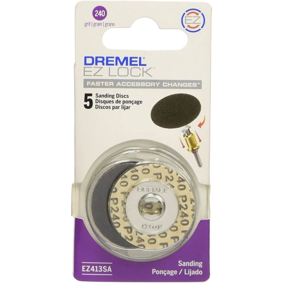 Dremel EZ413SA EZ Lock 1-1/4" 240 Grit Sanding Discs | 5-Pack
