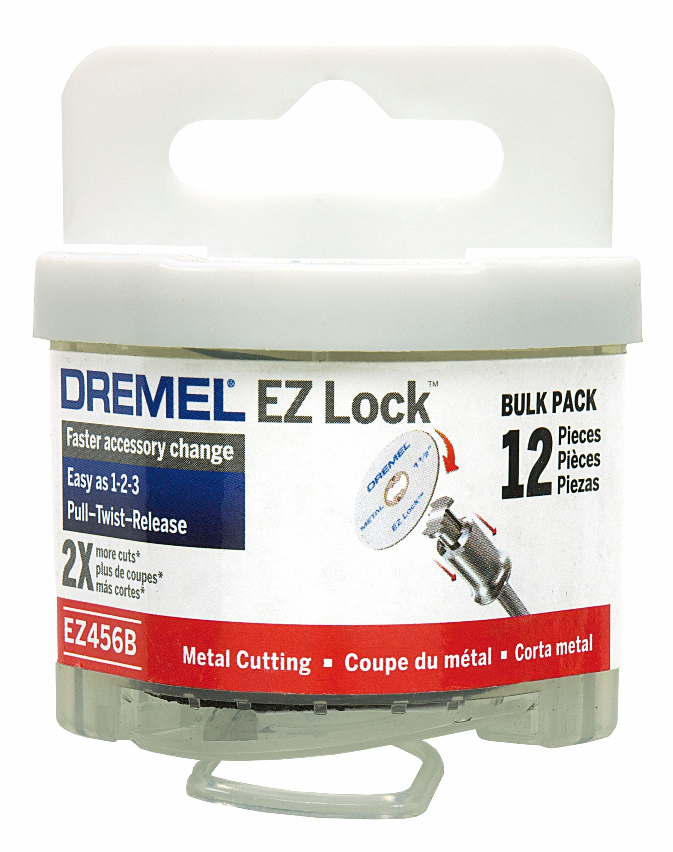 Dremel EZ456B-01 EZ Lock 1-1/2 inch Metal Cut-off Rotary Wheels for Rotary Tools, 12 Pack