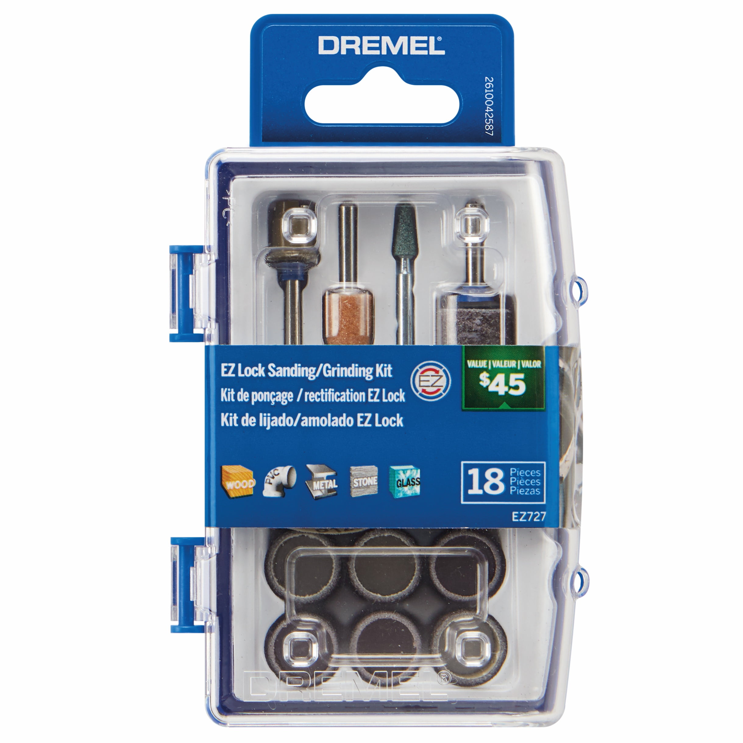 Dremel 724 EZ SpeedClic Accessory Set - 150 Rotary Tool Accessories for  Cutting, Carving, Sanding, Cleaning, Grinding, Polishing, Sharpening