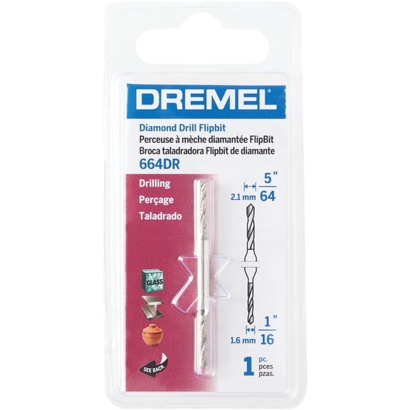 Dremel FlipBit Diamond Glass Drilling Bit - Pack of 8