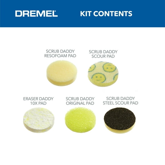 Dremel PC360-5 Scrub Daddy Cleaning Pads 5 Piece Accessory Kit