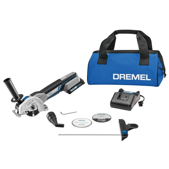 Dremel US20V-01 - 20V Max Cordless Ultra-Saw 1 Battery Tool Kit, (3) Cutting Wheels & Storage Bag, Ideal for Flush Cutting, Plunge Cutting and Surface Preparation