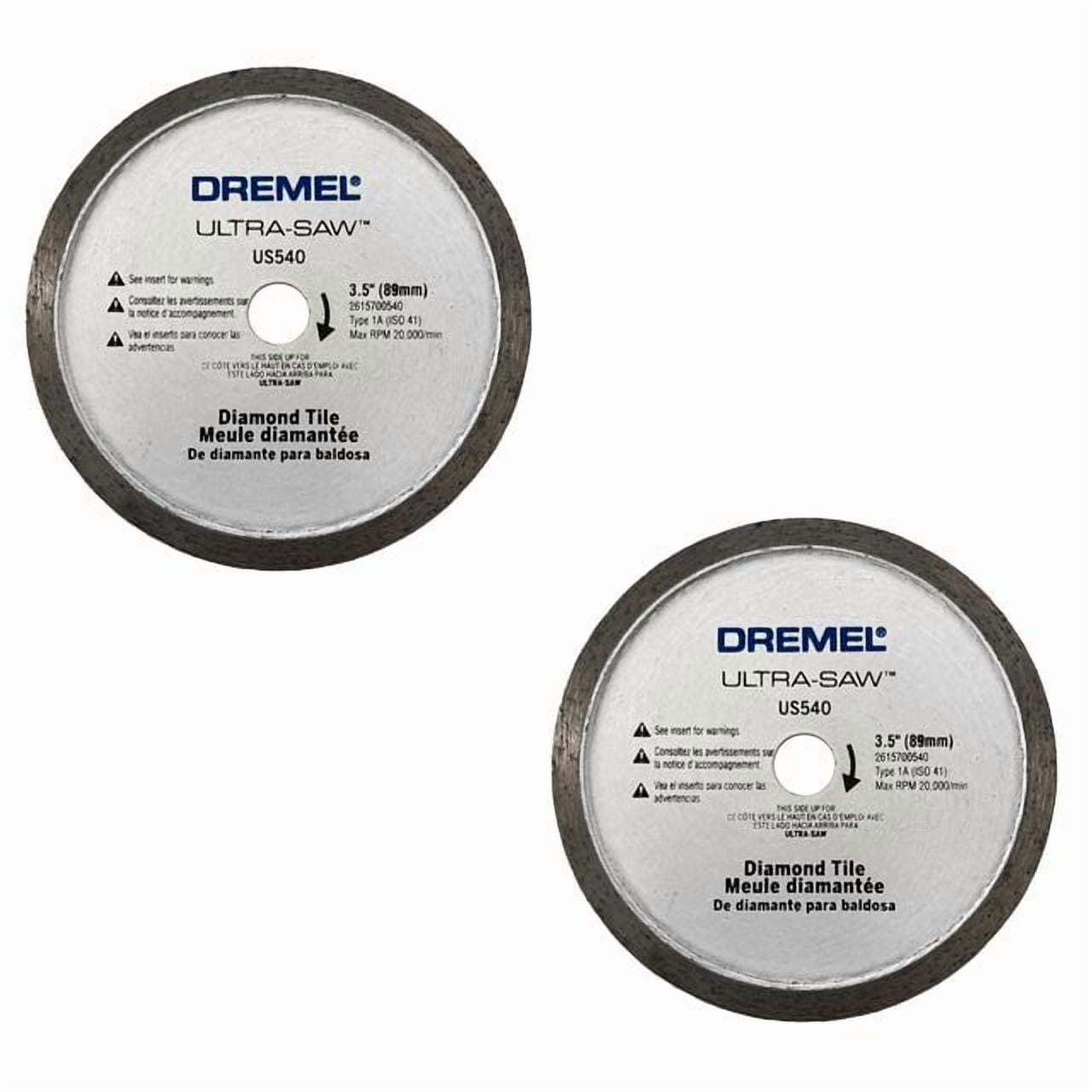 Dremel US540-01 White Ultra-Saw 3.5in Diamond Tile Blade (2-Pack)