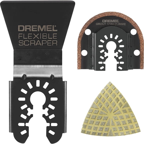 Dremel Universal Grout and Tile Oscillating Multi-Tool Set (3-Piece)